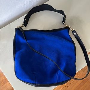Clare V. Veronique Suede Bag in Electric Blue